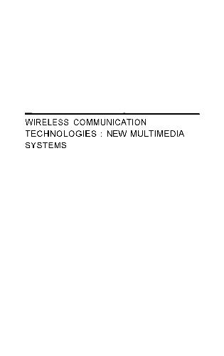 Wireless Multimedia Network Technologies