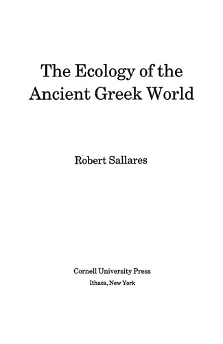The Ecology Of The Ancient Greek World