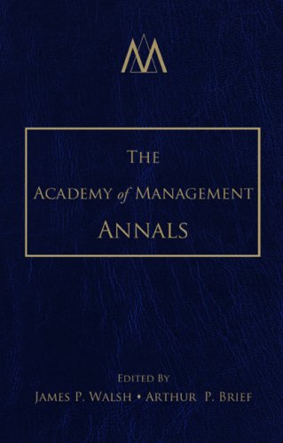 The Academy of Management Annals, Volume 1