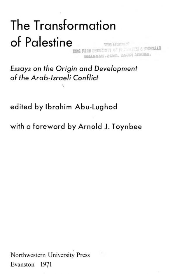 The Transformation of Palestine