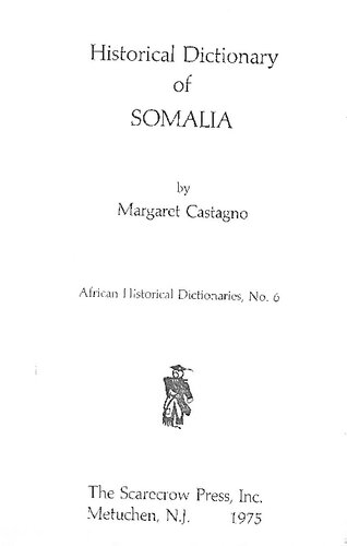 Historical Dictionary of Somalia