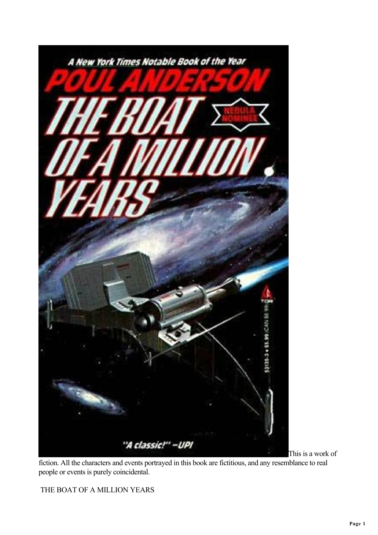 The Boat of A Million Years