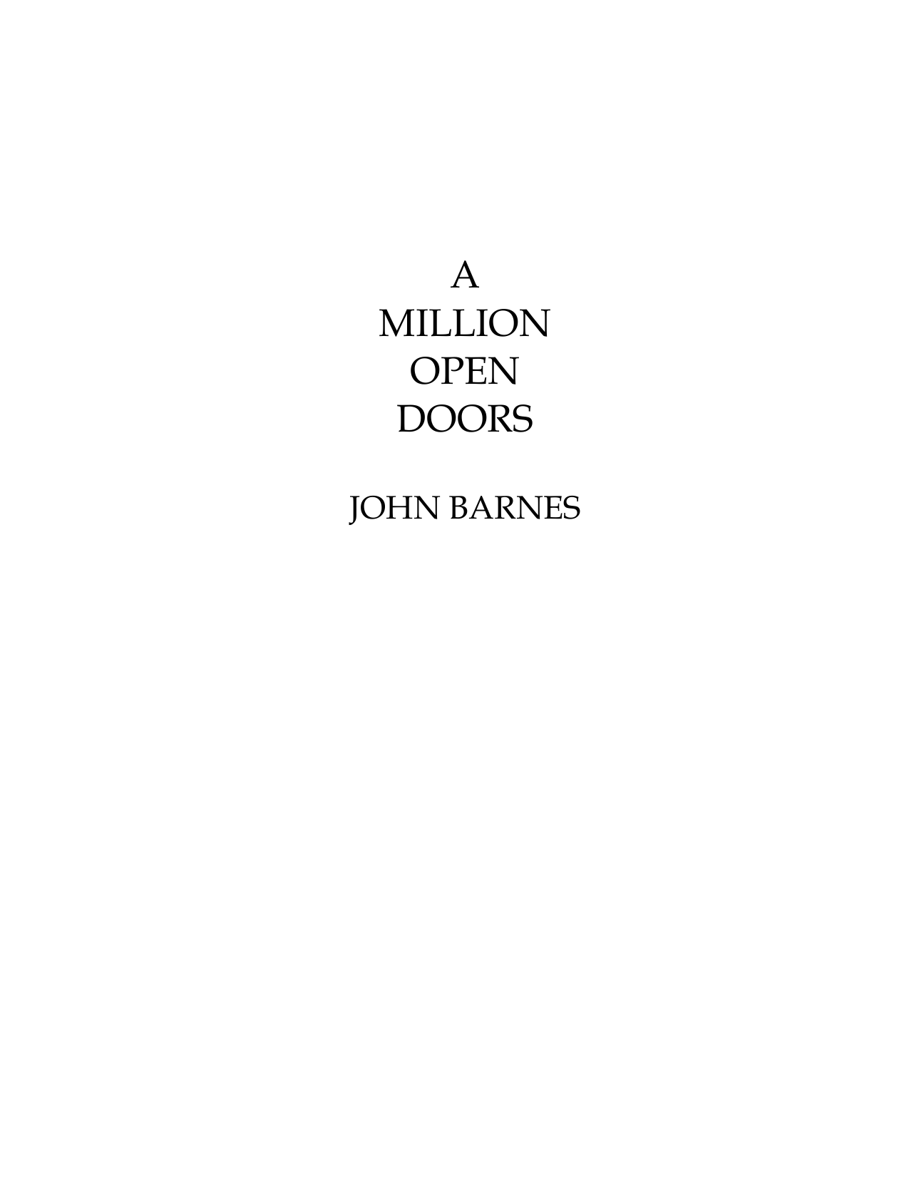 A Million Open Doors