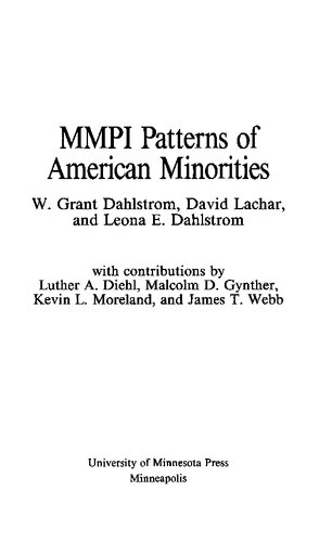 Mmpi Patterns Of American Minorities