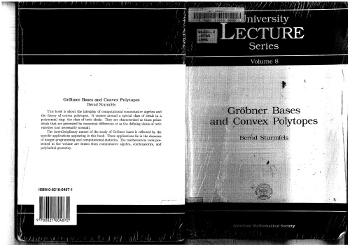 Grobner Bases and Convex Polytopes (University Lecture Series, No. 8) (University Lecture Series)