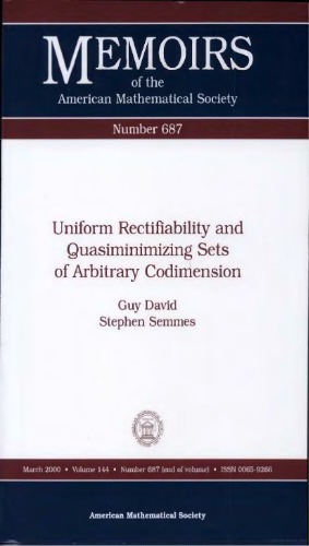 Uniform Rectifiability and Quasiminimizing Sets of Arbitrary Codimension