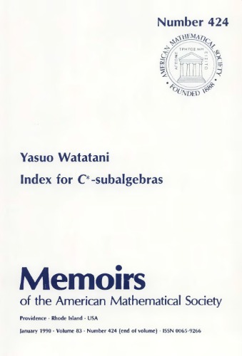 Index for C-Subalgebras (Memoirs of the American Mathematical Society)