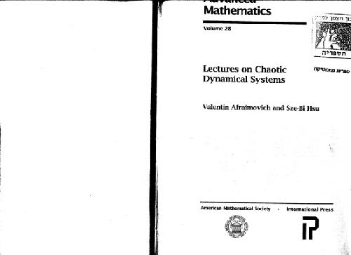 Lectures on Chaotic Dynamical Systems