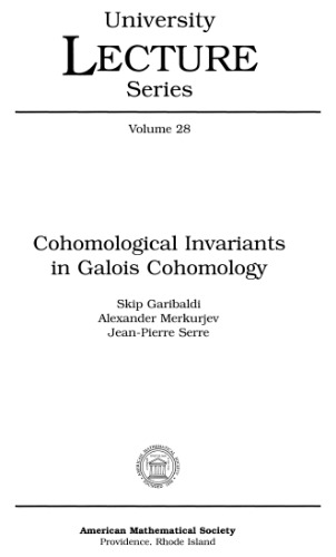 Cohomological Invariants in Galois Cohomology