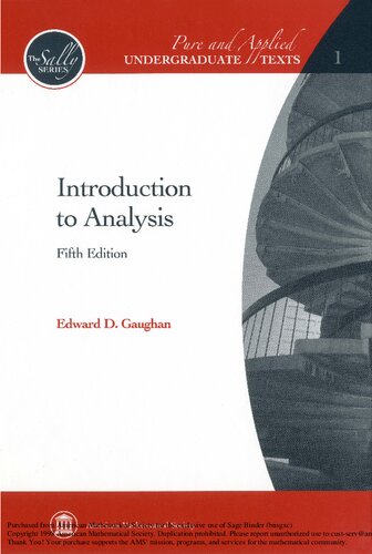 Introduction to Analysis