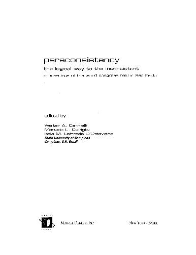 Paraconsistency