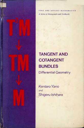 Tangent And Cotangent Bundles; Differential Geometry