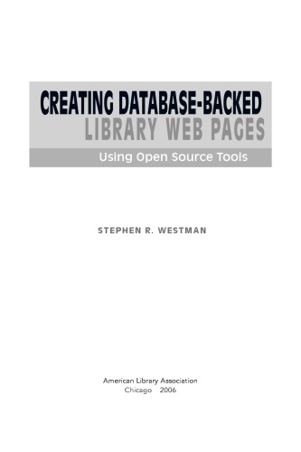 Creating Database-Backed Library Web Pages