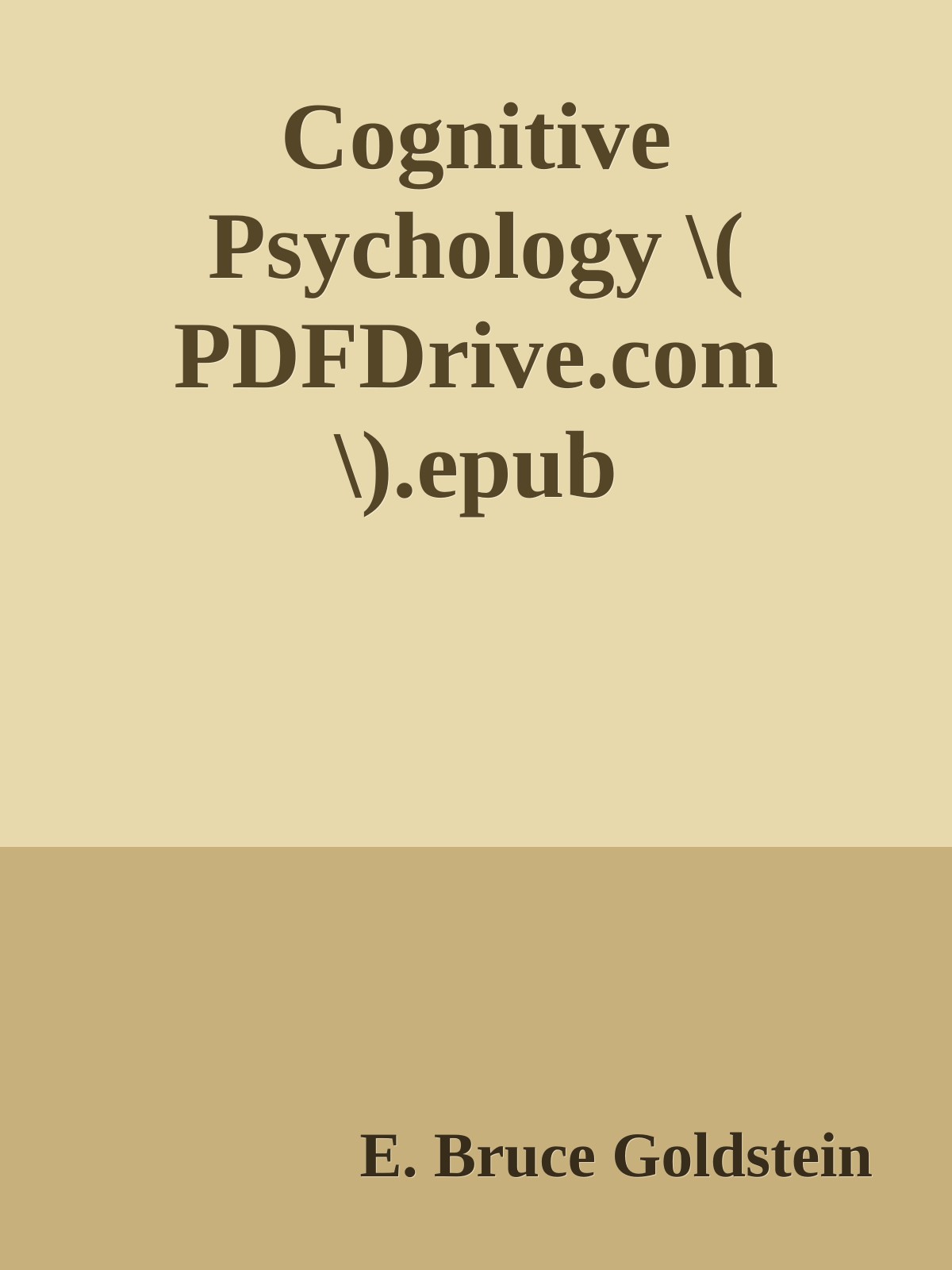 Cognitive Psychology