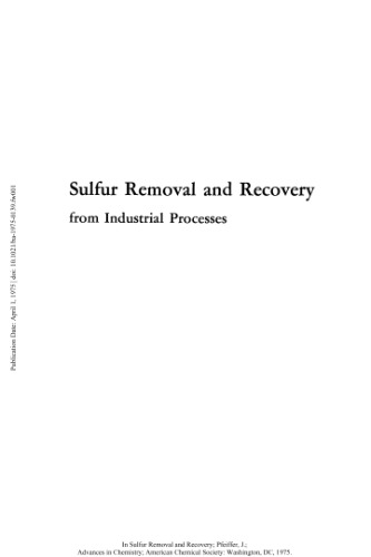 Sulfur Removal and Recovery from Industrial Processes