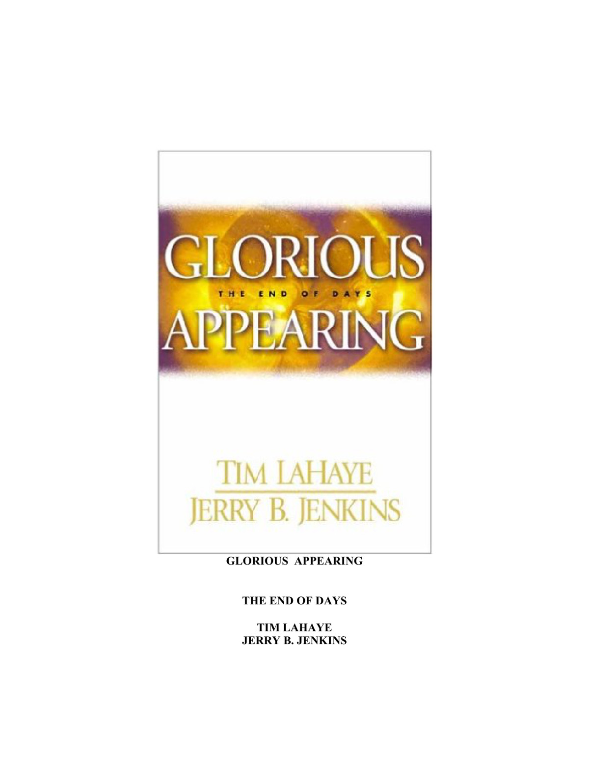 Glorious Appearing