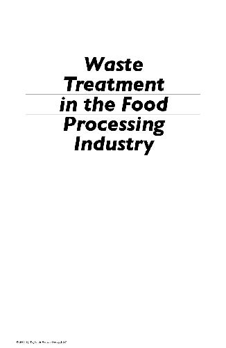 Waste Treatment in the Food Processing Industry