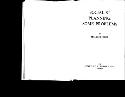 Socialist Planning