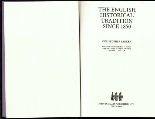 The English Historical Tradition Since 1850