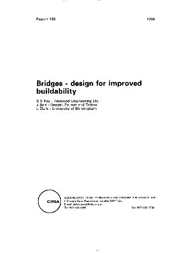 Bridges--design for improved buildability