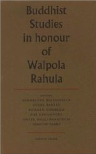 Buddhist Studies In Honour Of Walpola Rahula