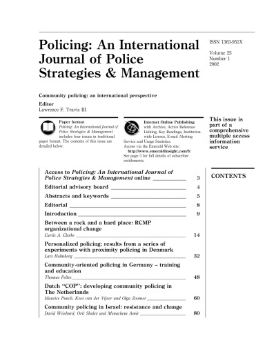 Community policing : an international perspective