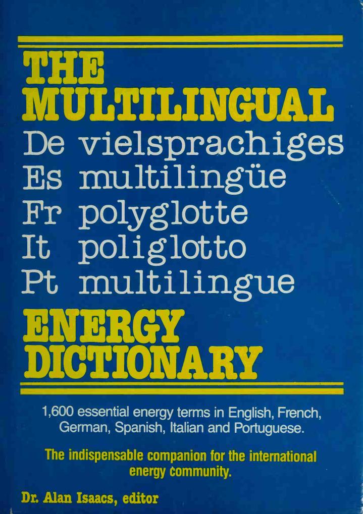 The Multilingual Energy Dictionary