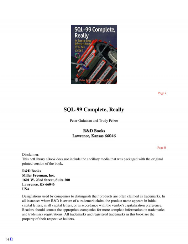 Sql3 Complete, Really