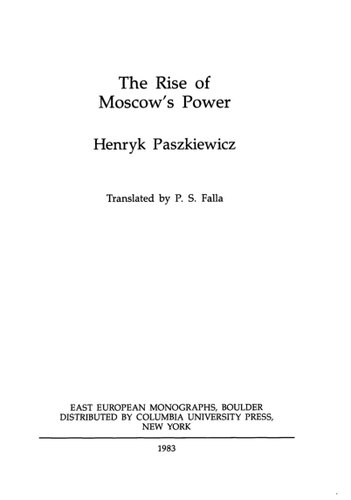 The Rise of Moscow's Power