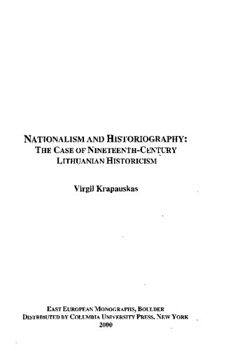 Nationalism and Historiography