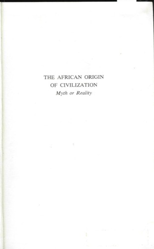 The African origin of civilization