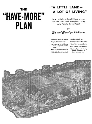 &quot;Have-More&quot; Plan, The