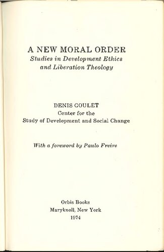 A new moral order