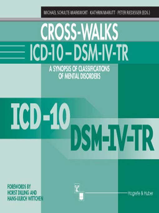 Cross-walks ICD-10 - DSM-IV-TR