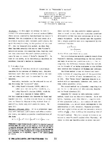 Proceedings of the 1986 Symposium on Symbolic and Algebraic Computation