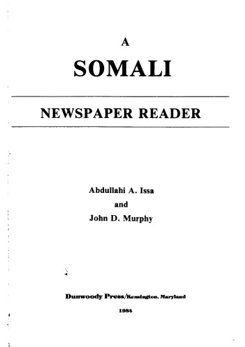 Somali Newspaper Reader