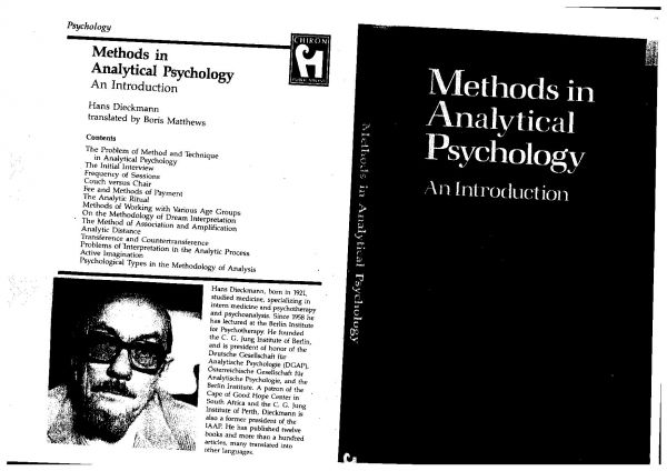 Methods in Analytical Psychology