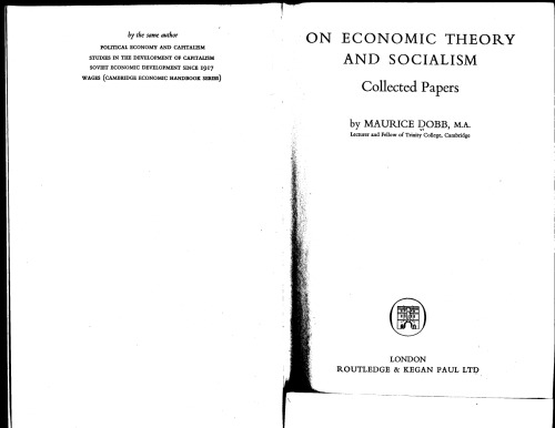 On Economic Theory &amp; Socialism