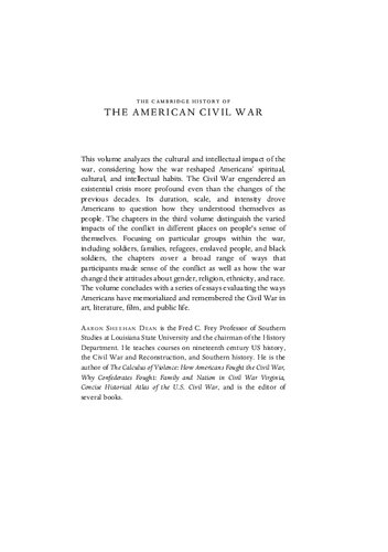 The Cambridge History of the American Civil War