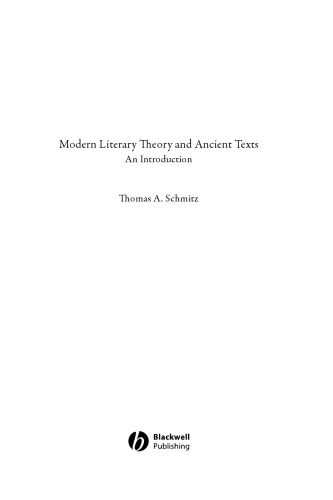 Modern Literary Theory And Ancient Texts