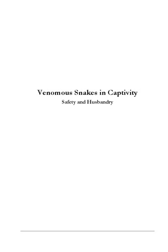 Venomous Snakes in Captivity