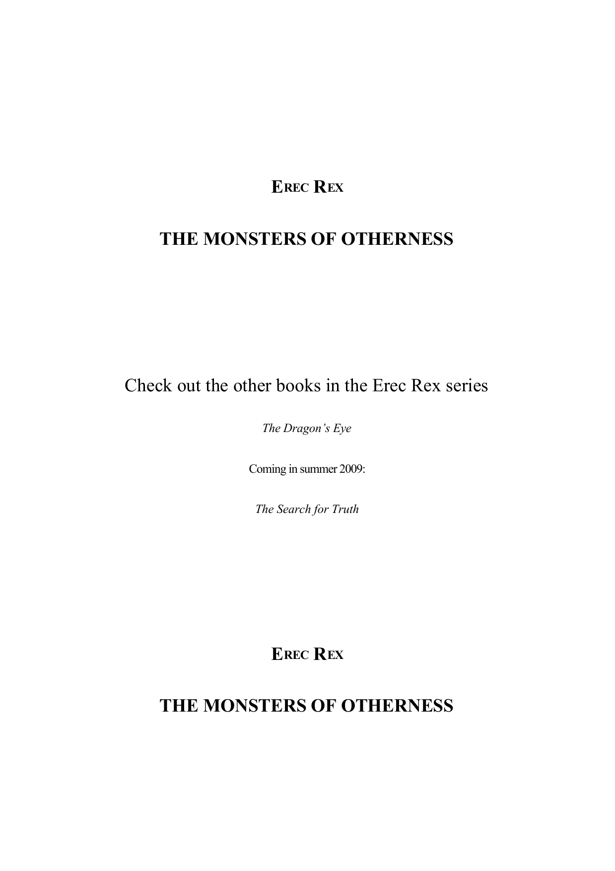 The Monsters of Otherness