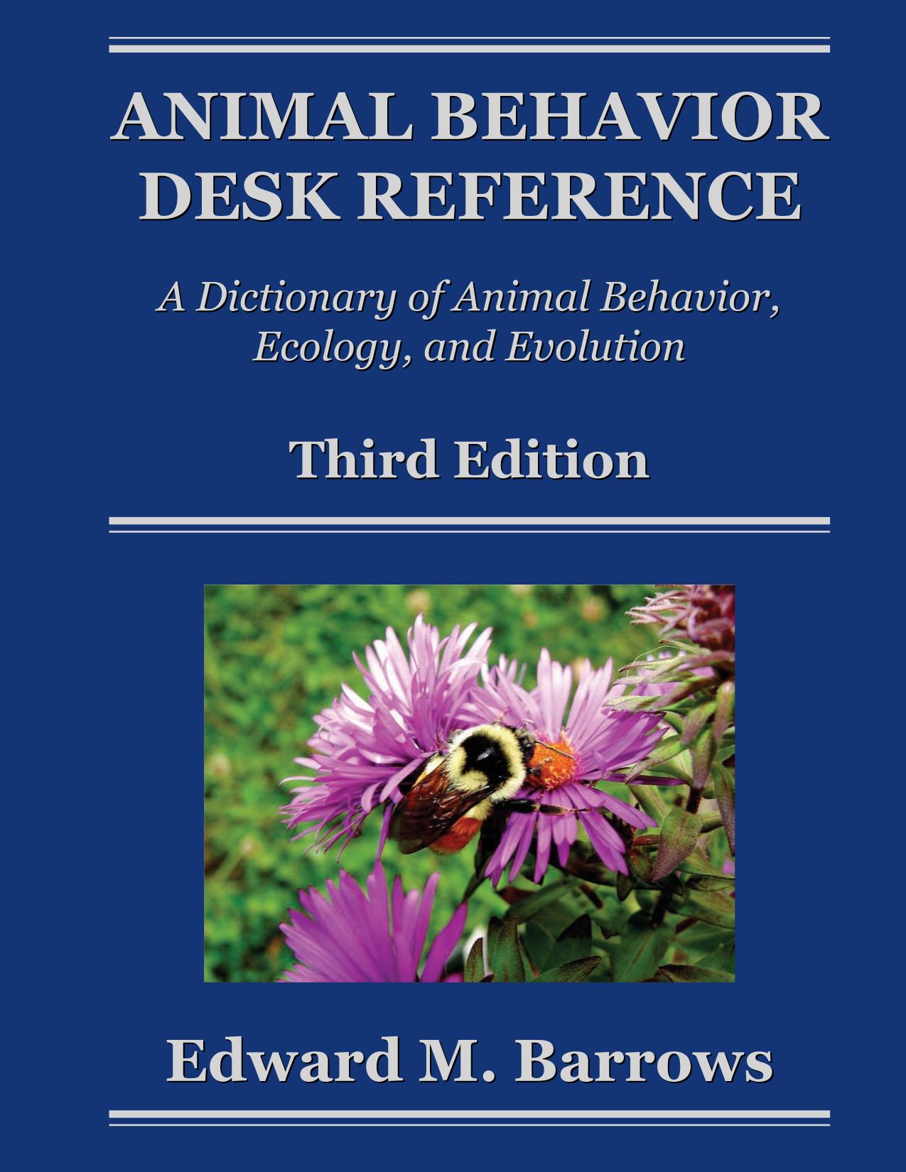 Animal Behavior Desk Reference