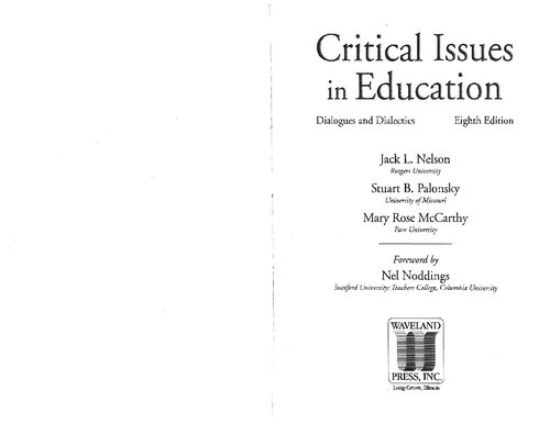 Critical Issues in Education