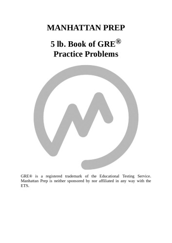 5 lb. Book of GRE Practice Problems