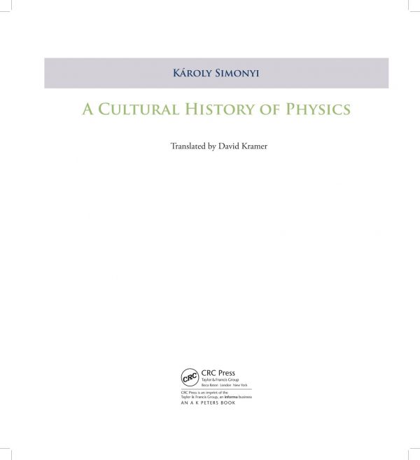 A Cultural History of Physics