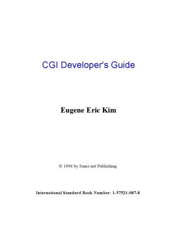 CGI Developer's Guide