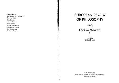 European Review of Philosophy, 2