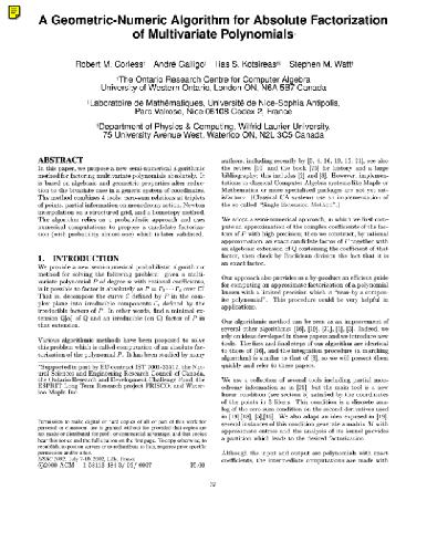 Proceedings of the 2002 International Symposium on Symbolic and Algebraic Computation : July 07-10, 2002, Lille, France