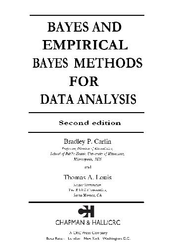 Bayes and Empirical Bayes Methods for Data Analysis (Texts in Statistical Science)